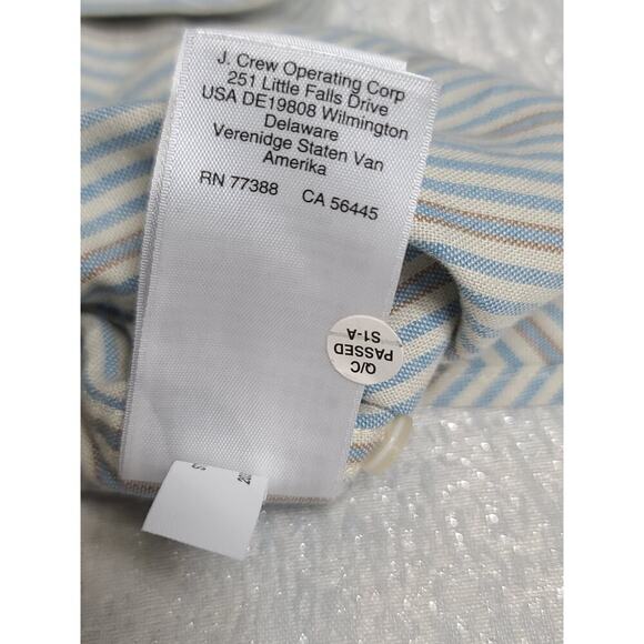 J. Crew Broken in Oxford Blue Striped Casual Shirt Classic fit size Med Preppy - Picture 11 of 12